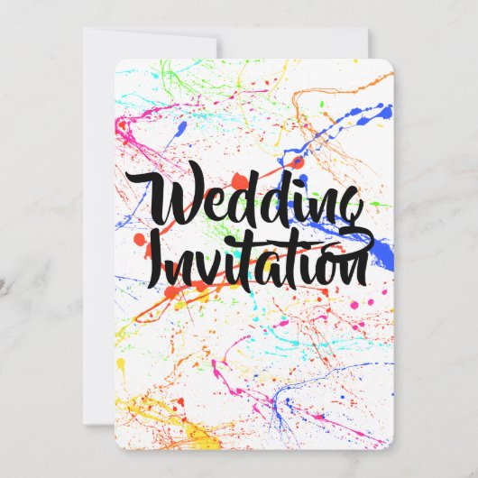 Faire-part de mariage éclaboussé (Devant)