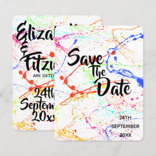 Faire-Part de Mariage Éclaboussé