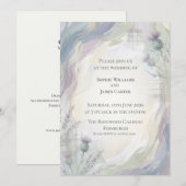 Faire-part de mariage écossais abstrait à l'aquare (Devant / Derrière)