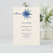 Faire-part de mariage écossais Blue Thistle (Debout devant)