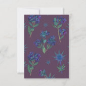 Faire-part de mariage écossais Blue Thistle (Dos)