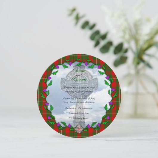 Faire-part de mariage écossais MacGregor (Debout devant)