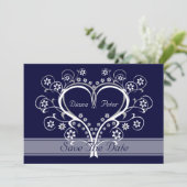 Faire-part de Mariage Écoutez Mon Cœur Enregistrez (Debout devant)