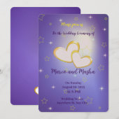 Faire-part de mariage écrit dans les étoiles (Devant / Derrière)