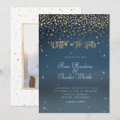 Faire-part de mariage écrit dans les étoiles (Devant / Derrière)