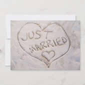 Faire-part de mariage écriture de plage (Devant)