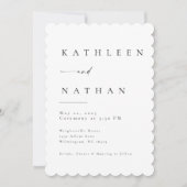 Faire-part de mariage écriture élégante avec 5 pho (Devant)