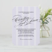 Faire-part de mariage écriture flourish avec rayur (Debout devant)