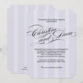 Faire-part de mariage écriture flourish avec rayur (Devant / Derrière)