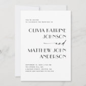 Faire-Part de Mariage Écriture Moderne | Photo Min (Devant)