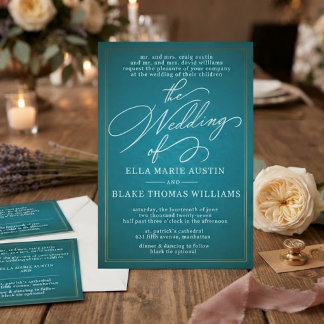 Faire-part de mariage écriture romantique moderne