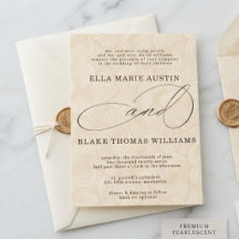 Faire-part de mariage écriture romantique moderne