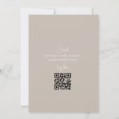 Faire-part de mariage écriture ruban blanc bronzé  (Dos)