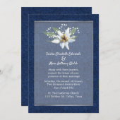 Faire-part de mariage Edelweiss (Devant / Derrière)