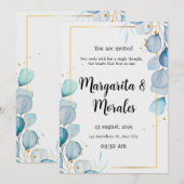 Faire-part de mariage éditable Invitation moderne (Devant / Derrière)