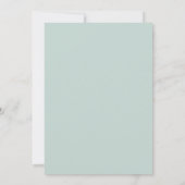 Faire-part de mariage éditorial vert mousse modern (Dos)