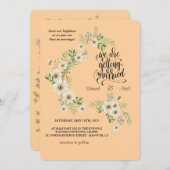 Faire-part de mariage Élégance à feuillage persist (Devant / Derrière)