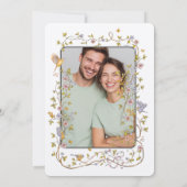 Faire-part de mariage Élégance à feuillage persist (Dos)