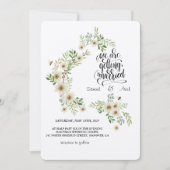 Faire-part de mariage Élégance à feuillage persist (Devant)