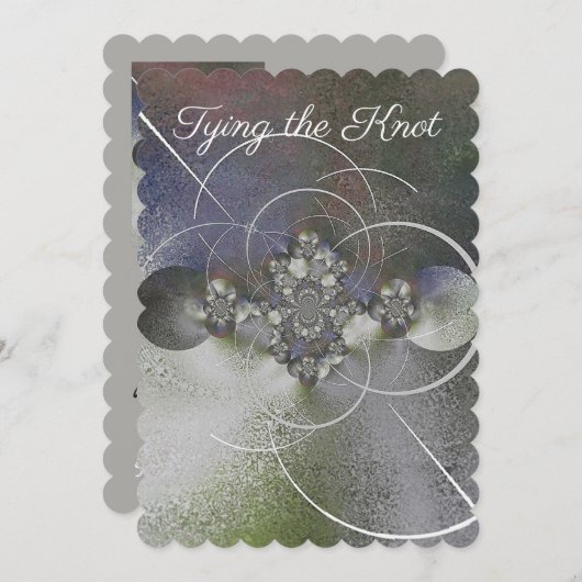 faire-part de mariage "Elégance blanche" (Devant / Derrière)