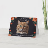 Faire-part de mariage Élégance Chat Amusant (Devant)