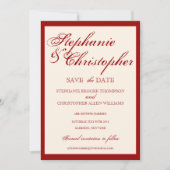 Faire-part de mariage Élégance de Script (Devant)