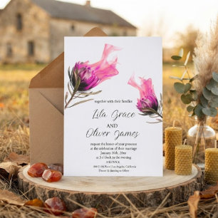 Faire-part de mariage Élégance Fleur en Feu