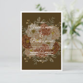 Faire-part de mariage Élégance Florale Rustique (Debout devant)