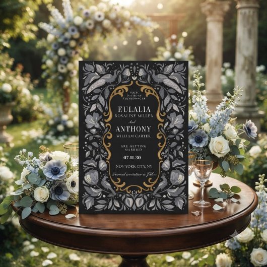Faire-part de mariage Élégance Royale Dorée