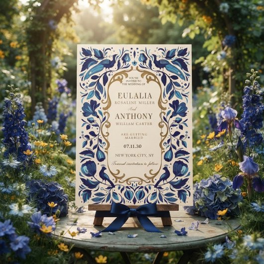 Faire-part de mariage Élégance Royale Dorée
