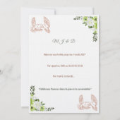 Faire-part de Mariage Élégant  (Dos)