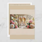 Faire-part de mariage - Élégant. (Devant / Derrière)