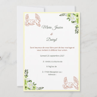 Faire-part de Mariage Élégant 