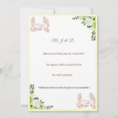 Faire-part de Mariage Élégant (Dos)