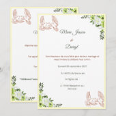 Faire-part de Mariage Élégant (Devant / Derrière)