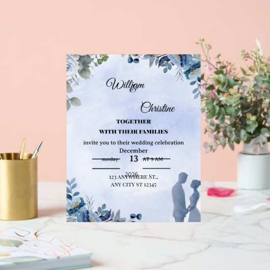 Faire-part de mariage élégant (Mariage)