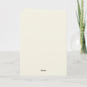 Faire-part de mariage élégant à feuille vert foncé (Dos)