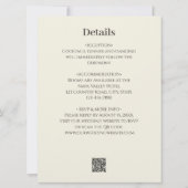 Faire-part de mariage élégant à feuille vert foncé (Dos)