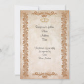 Faire-part de mariage élégant à fleurs formelles (Dos)