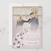 Faire-part de mariage élégant à l'orchidée (Dos)