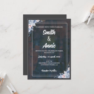 Faire-part de mariage élégant à peinture abstraite