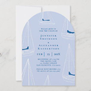 Faire-part de mariage élégant à voile minimaliste