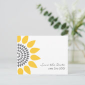 Faire-part de mariage élégant au tournesol (Debout devant)