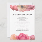 Faire-part de mariage élégant aux roses vintage (Devant)