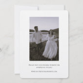 Faire-part de mariage élégant avec accent de cœur (Dos)