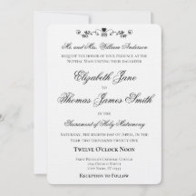 Faire-part de mariage élégant avec accent de cœur
