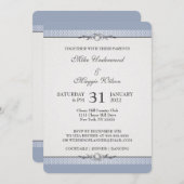 Faire-part de mariage élégant avec bordure pour la (Devant / Derrière)