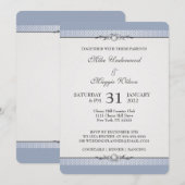 Faire-part de mariage élégant avec bordure pour un (Devant / Derrière)