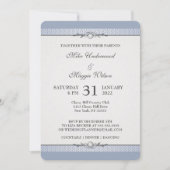 Faire-part de mariage élégant avec bordure pour un (Devant)