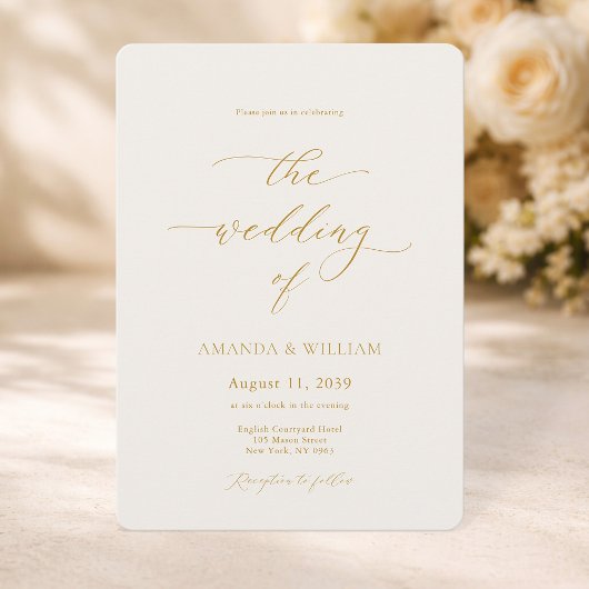 Faire-part de mariage élégant avec calligraphie do